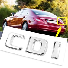 CDI FLAT Chrome Silver ABS REAR BADGE BODY EMBLEMS FITS C CLASS LETTER
