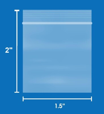 #ad Clear Reclosable Plastic 2 Mil Bags Poly Jewelry Zipper Baggies $7.43