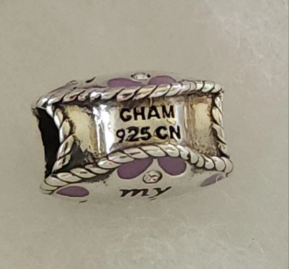 Chamilia ~MY DAUGHTER MY FRIEND~ Swarovski, Enamel & Sterling Bead 2025-1407 $40 - Image 4 of 4