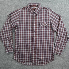 VTG 70s Levis Shirt Men L Blue Plaid Button Up Western USA Action Shirt 0099