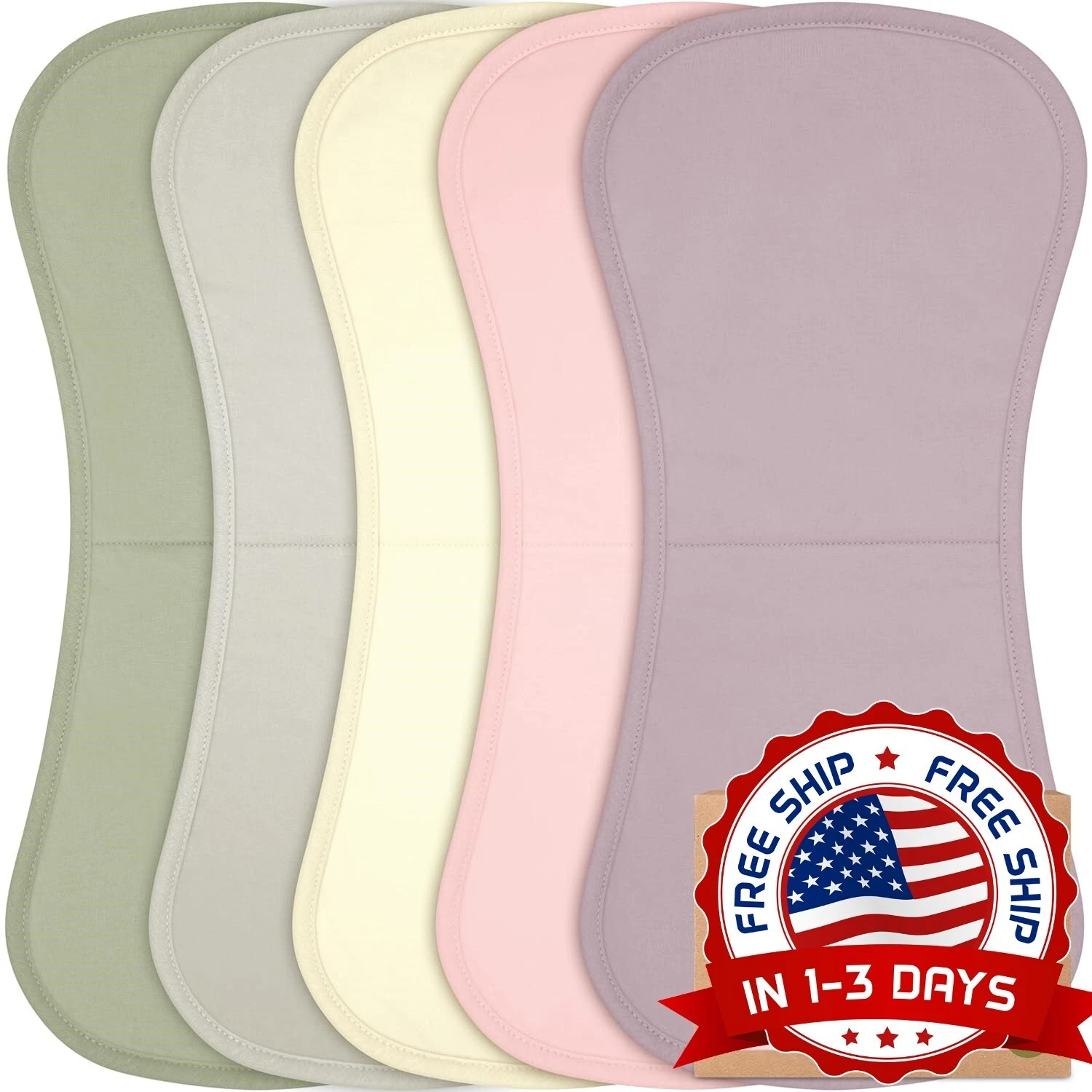 Conjunto De 5 Paños De Eructar Orgánicos Toallas Para Bebés Para Niños Y Niñas..