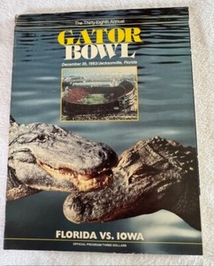 1983 Gator Bowl Program Florida vs Iowa