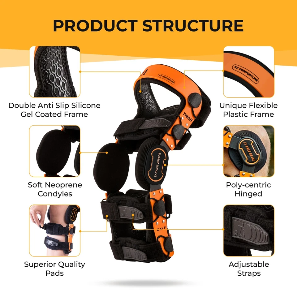 Z1 K2 Knee Brace for ACL Ligament Sports Injuries OA & Knee Pain for Men & Women - Image 3 of 4