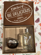 DKNY Be Delicious MEN Gift Set 100ml EDT Spray 100ml After Shave RARE