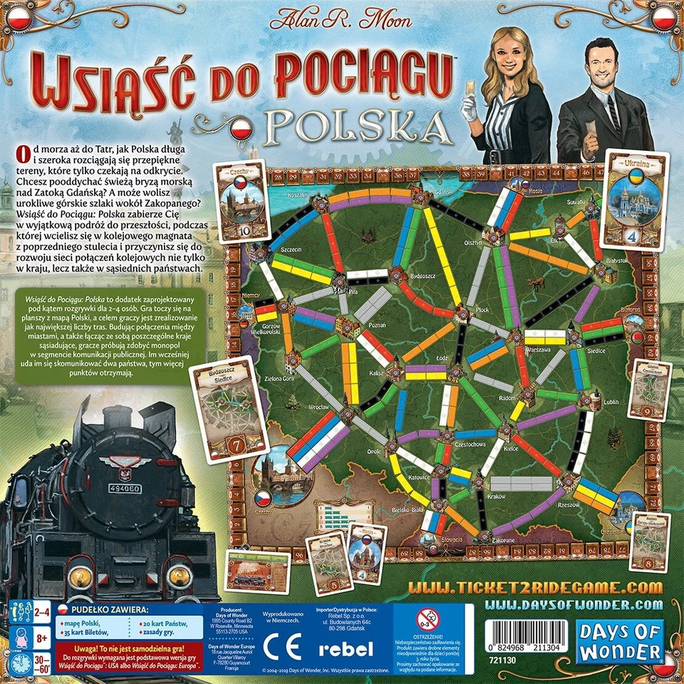 Wsiąść do Pociągu Days of Wonder Kolekcja Map 6.5 Polska Dodatek do Gry Europa - Image 3 of 4