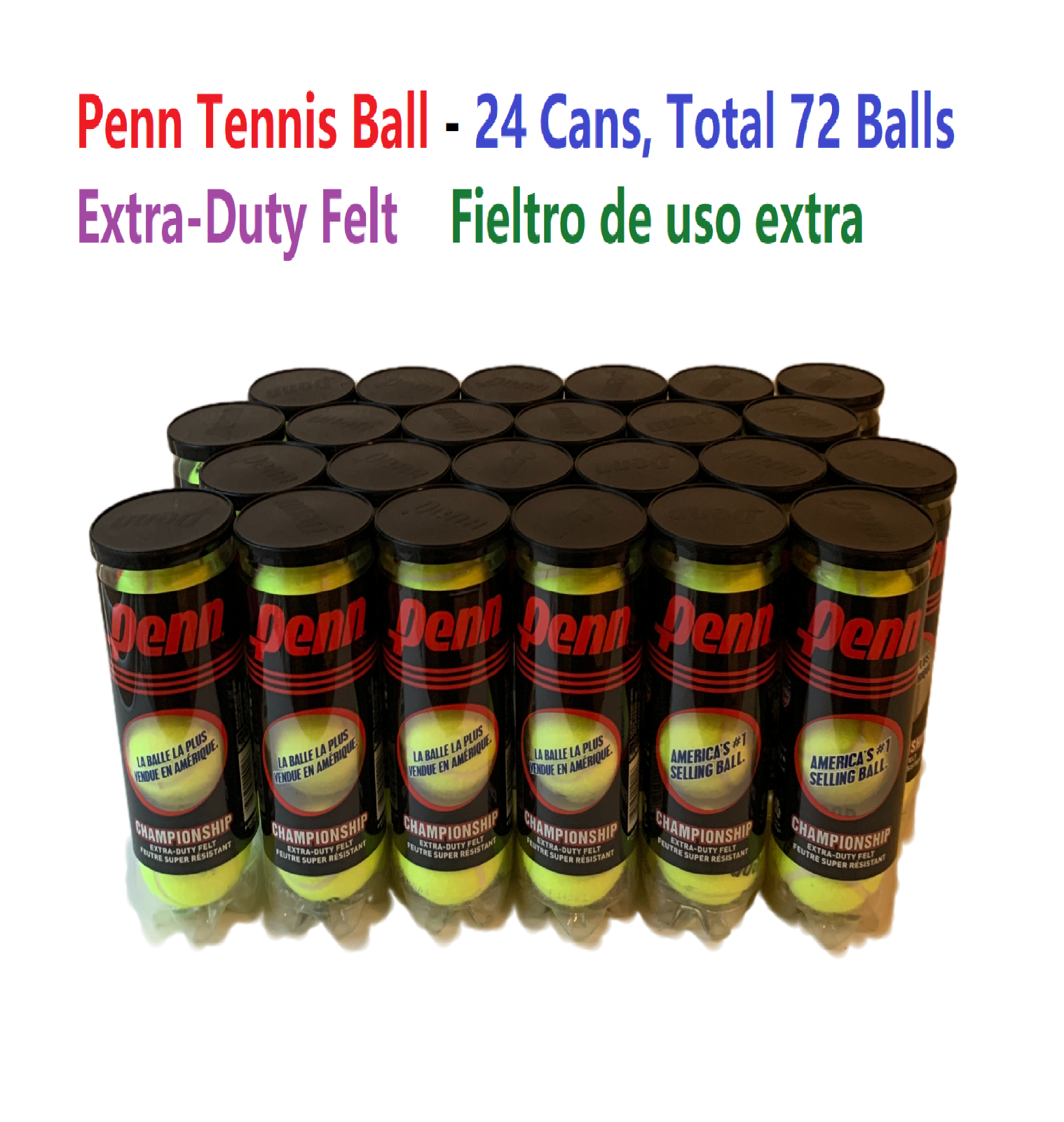 Penn Championship Tennis Balls Extra Duty Felt Brand New, Pelota de