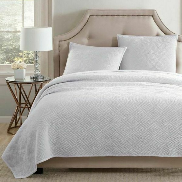 Pure Velvet King Quilt Set Winter White for sale online eBay