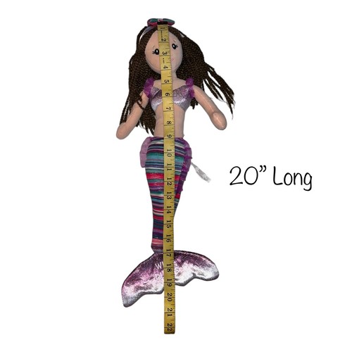 "Muñeca sirena de peluche The Petting Zoo morena rosa púrpura verde dunas salvajes 20""" - Imagen 8 de 12