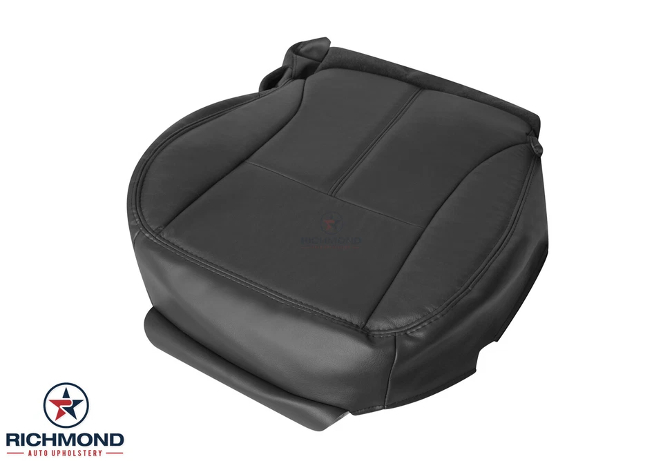 GMC Canyon SLT Z71 2008 2009 2010 - Cubierta de asiento de cuero inferior del lado del conductor negra Foto 4 de 4