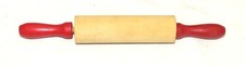 Toy Child's 9.1/2 inch Rolling Pin with Red Revolving Handles