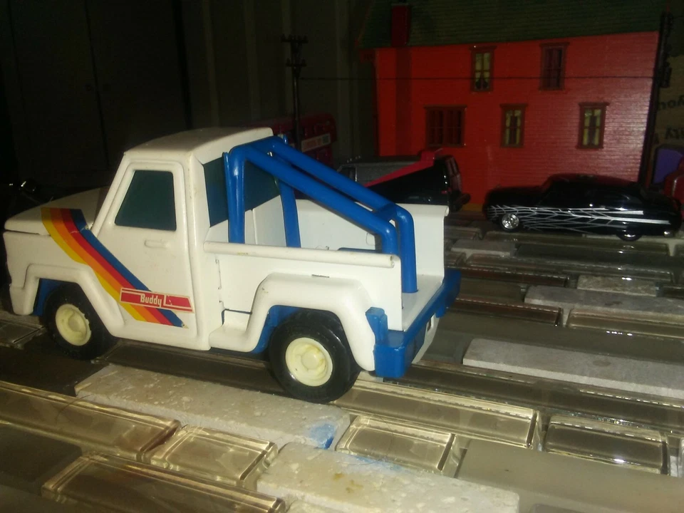 Camioneta pickup Buddy L Step Side de colección de acero prensado, barra antivuelco de 5" L bonitas pegatinas Foto 4 de 4