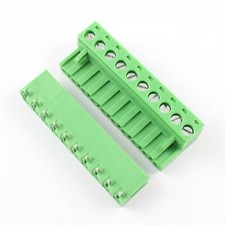 1Pcs 5.08mm 10 Pin Right Angle Screw Terminal Block Pluggable Plug Connector