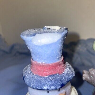 Snowman Christmas Candle Set of 3 Holiday Decor- Top Hat Has Snowman Christmas Candle Set of 3 Holiday Decor- Top Hat Has