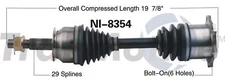 Front Left/Right CV Axle Shaft SurTrack NI8354 for Nissan Pathfinder 5.6L V8 4WD