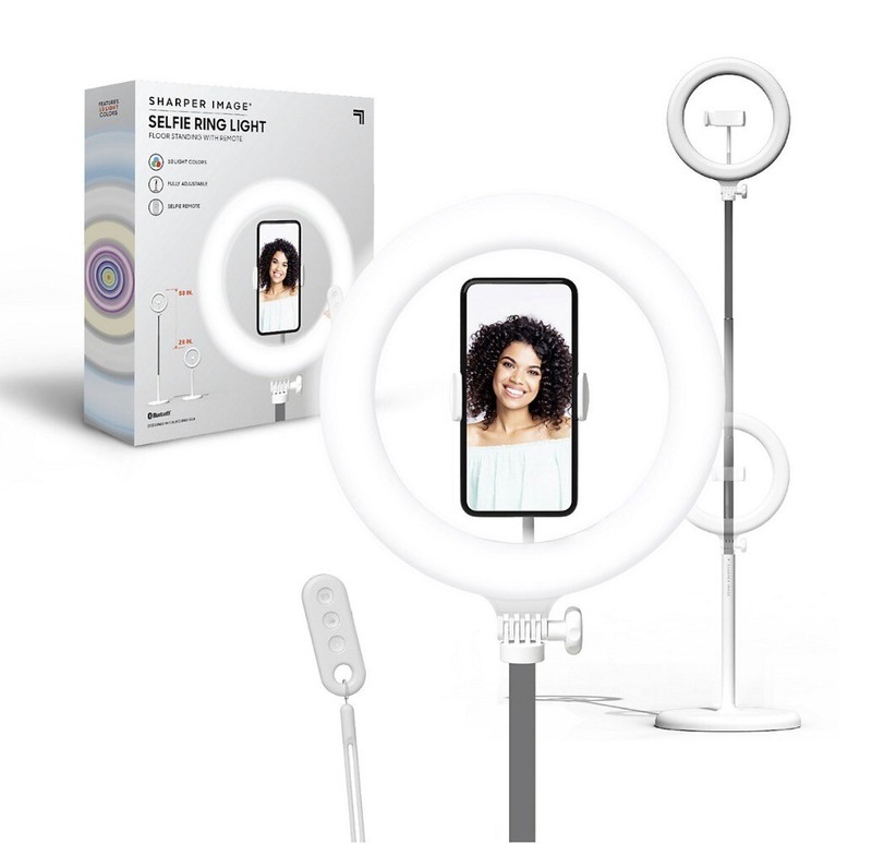 Sharper Image Selfie Ring Light Floor Standing With Remote