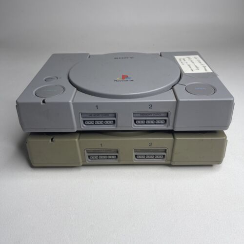(2) As-Is For Parts Sony PlayStation PS1 Classic Gray Console Only - Afbeelding 1 van 10