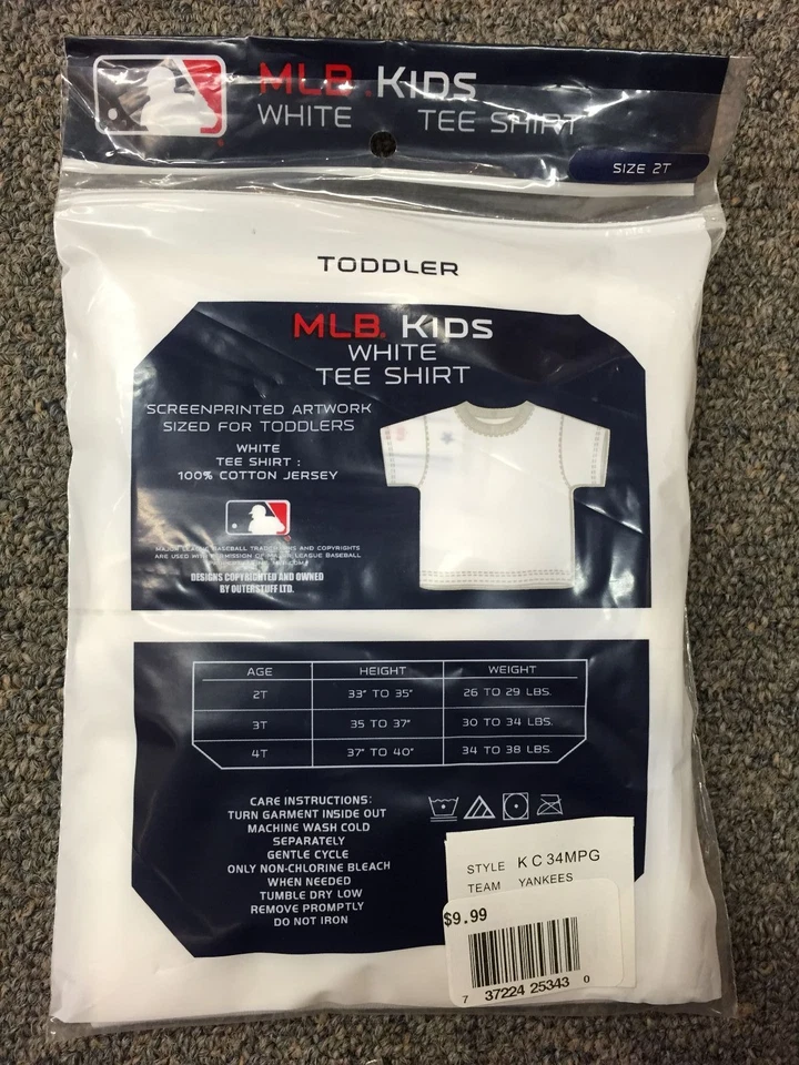 New York Yankees Toddler White Tee Shirt Basebawl Champion New - Image 4 of 4