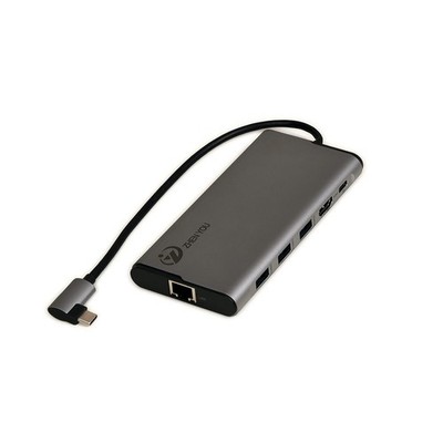 ZYHB01,Type C/M to HDMI+USB3.0*3+ RJ45+PD Adapter: Docking Station USB to HDM...