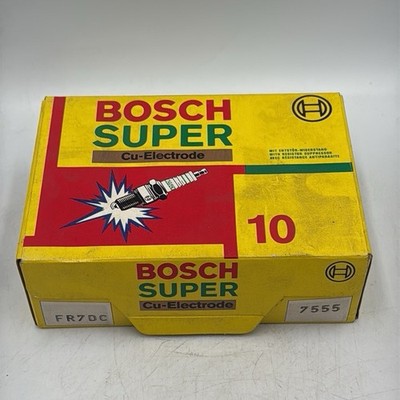 BOSCH FR7DC 7555 spark plug copper core resistor type 10 pack set NEW