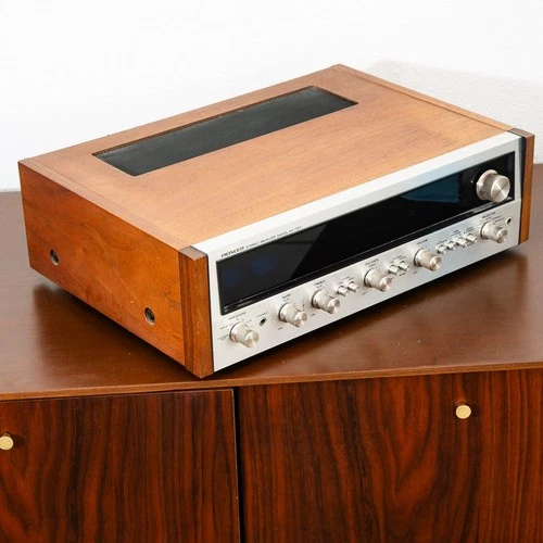 Vintage Stereo Receiver Pioneer SX-727 Pro Amp Silver Face Am/Fm Hifi Walnut Mcm