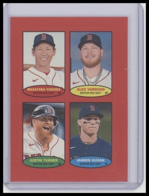 2023 Topps Heritage #74S-9-12 Yoshida/Verdugo/Turner/Duran 1974 Topps Stamps Red