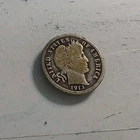 1913-P Barber Silver Dime ~ Free Shipping!