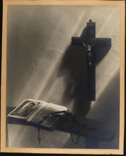 Roger Populaire, Prière, Belgique, 1929, grand format, photo originale vintage