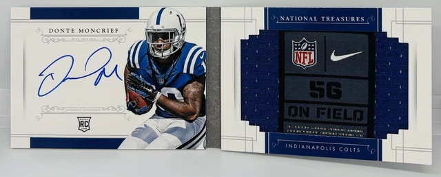 2014 National Treasures Donte Moncrief 1/1 RPA Rookie LOGO Patch Auto Booklet SP