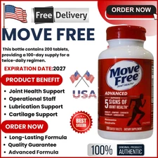 Move Free Advanced Joint Health Supplement ~ 200 Tablets ~ EXP 2027 !
