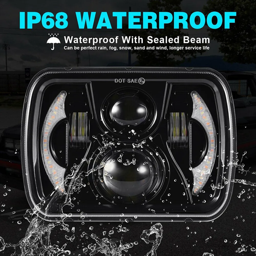 5x7'' 7x6" LED Headlight DRL For Toyota 4Runner 1984-1991 / For Tacoma 1995-1997 - Picture 10 of 13