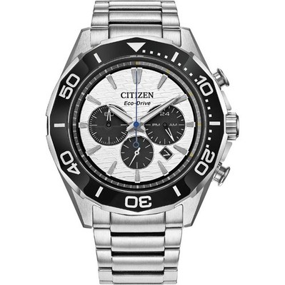 Citizen Eco-Drive Herren Sport Chronograph weißes Zifferblatt Uhr - CA4730-59A