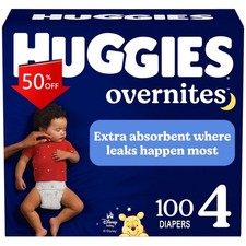 Huggies Overnites Nighttime Baby Diapers - Size 4 - 100ct