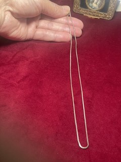 Très Jolie Fine Chaîne En Argent Massif 50Cm
