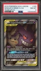 Pokemon Gengar & Mimikyu GX Team Up Full Alt Art #165 PSA 8