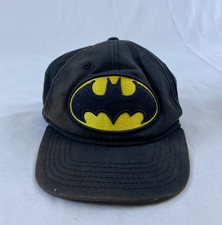 Toddler Batman Baseball Cap Strapback Hat Black Yellow Superhero DC Comics OSFM
