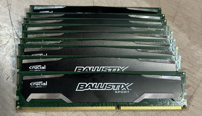 x10 CRUCIAL BALLISTIX SPORT 8GB DDR3-1600 PC3-12800 GAMING MEMORY