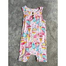 Posh Peanut 18-24 Months Candy Ice Cream Romper Shorts Sleeveless Pink