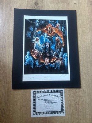 Herr der Ringe Zwei Türme Limitierte Auflage Druck. John Conway Illustrationen mit Echtheitszertifikat