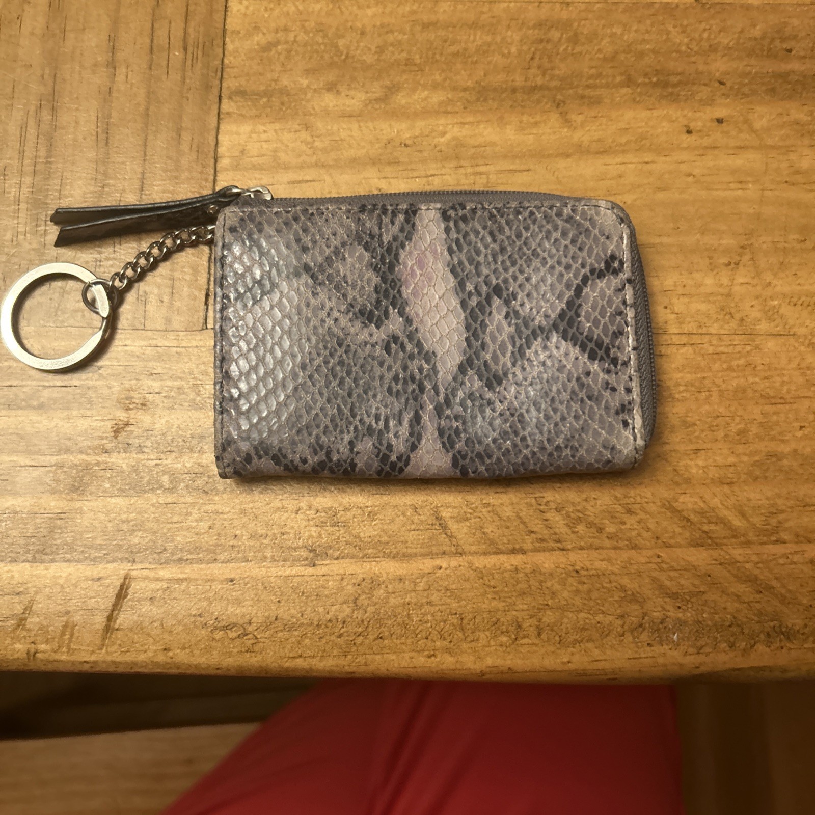 LODIS Python Snakeskin Pattern Leather 6 Card Slo… - image 2