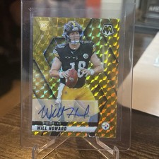 2025 Panini Mosaic Gold Auto Will Howard /10 SSP RC Rookie Steelers