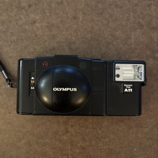 Olympus XA2 35mm Camera with A11 flash. NOT TESTED