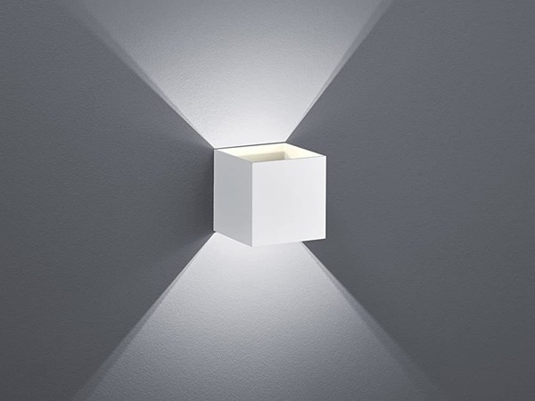 KubusföRmige Led Wandleuchte In Weiß Matt 10 X 10 X 10Cm Wandspot WüRfelform-image