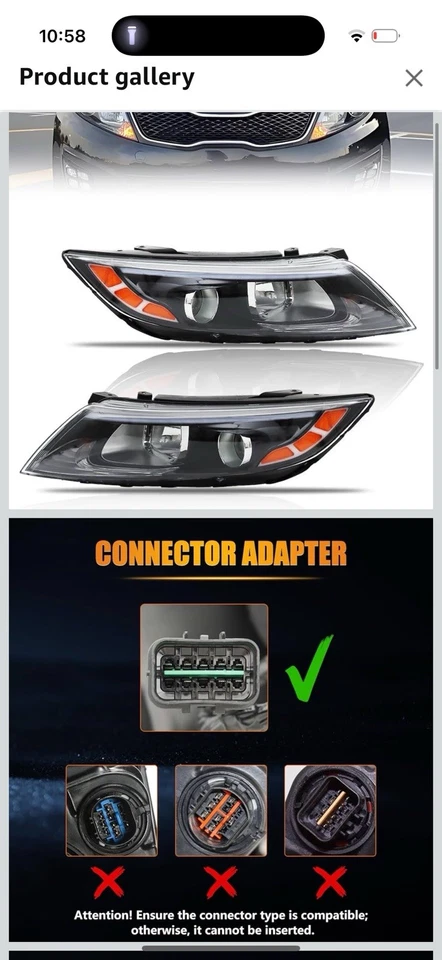 2014-2015 Optima Headlight Set - Image 3 of 4