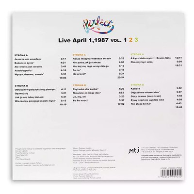5906409999240 Live April 1. 1987 Vol. 1 2 3, Winyl MTJ Agencja Artystyczna