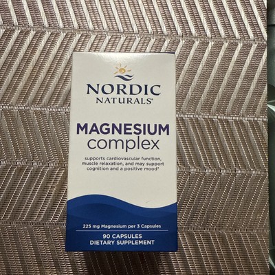 1 Of Brand New Nordic Naturals Magnesium Complex 90capsules 225mg Mg/3