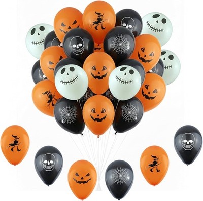 Halloween Latex Luftballons Multi Design Bedruckt Party Deko Spooky Ballons