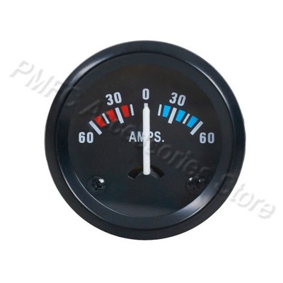 2'' 52MM 12V 60-0-60 AMP Amperemeter Messgerät Meter mit LED Hintergrundbeleuchtu