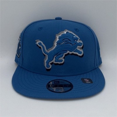 Sample On Field New Era 9FIFTY Detroit Lions NFL Youth Blue Snapback Hat