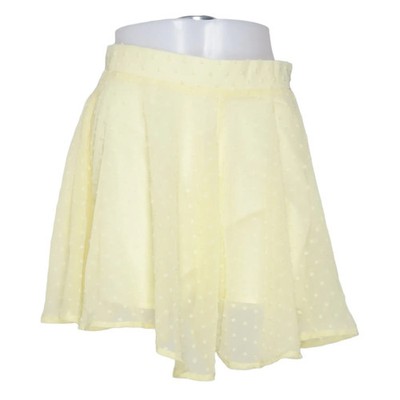 Shein, Rock, Größe: 38, Gelb, Polyester, Gepunktet, Damen #otr