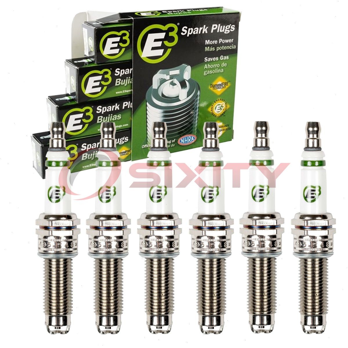 6 pc E3 E3.80 Spark Plugs for ZXU20HCR8 SILZKR7B11 SILZKR6D8E SILZKR6B11 qy
